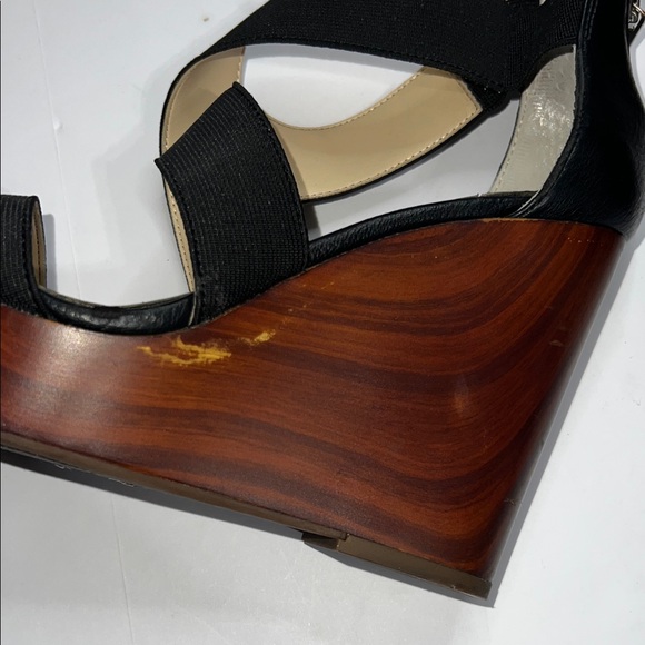 Jessica Simpson Black and Brown Wedge Sandals - Picture 8 of 10